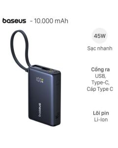 Baseus PicoGo 45W PPPG-1W45C kèm Cáp Type C